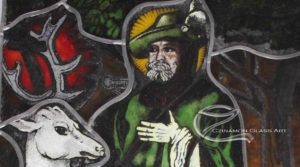 Ólomüveg kép, Szent Hubertusz